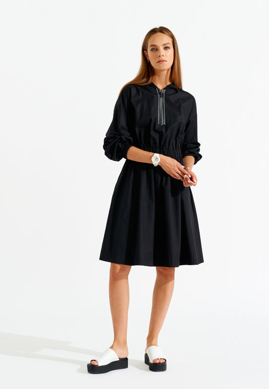 Hooded Long Sleeve Dress with Pockets