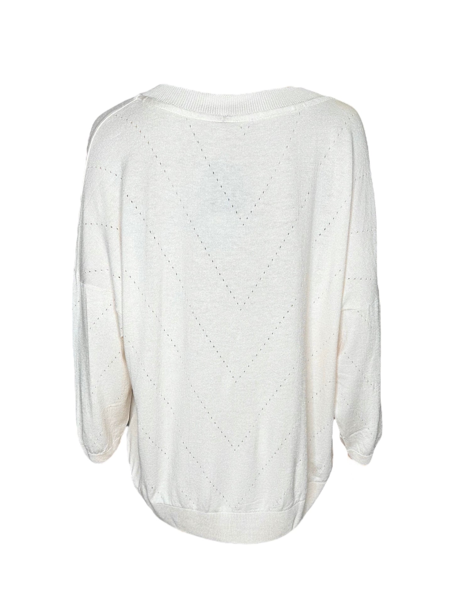 V-Neck Hole Detail Sweater