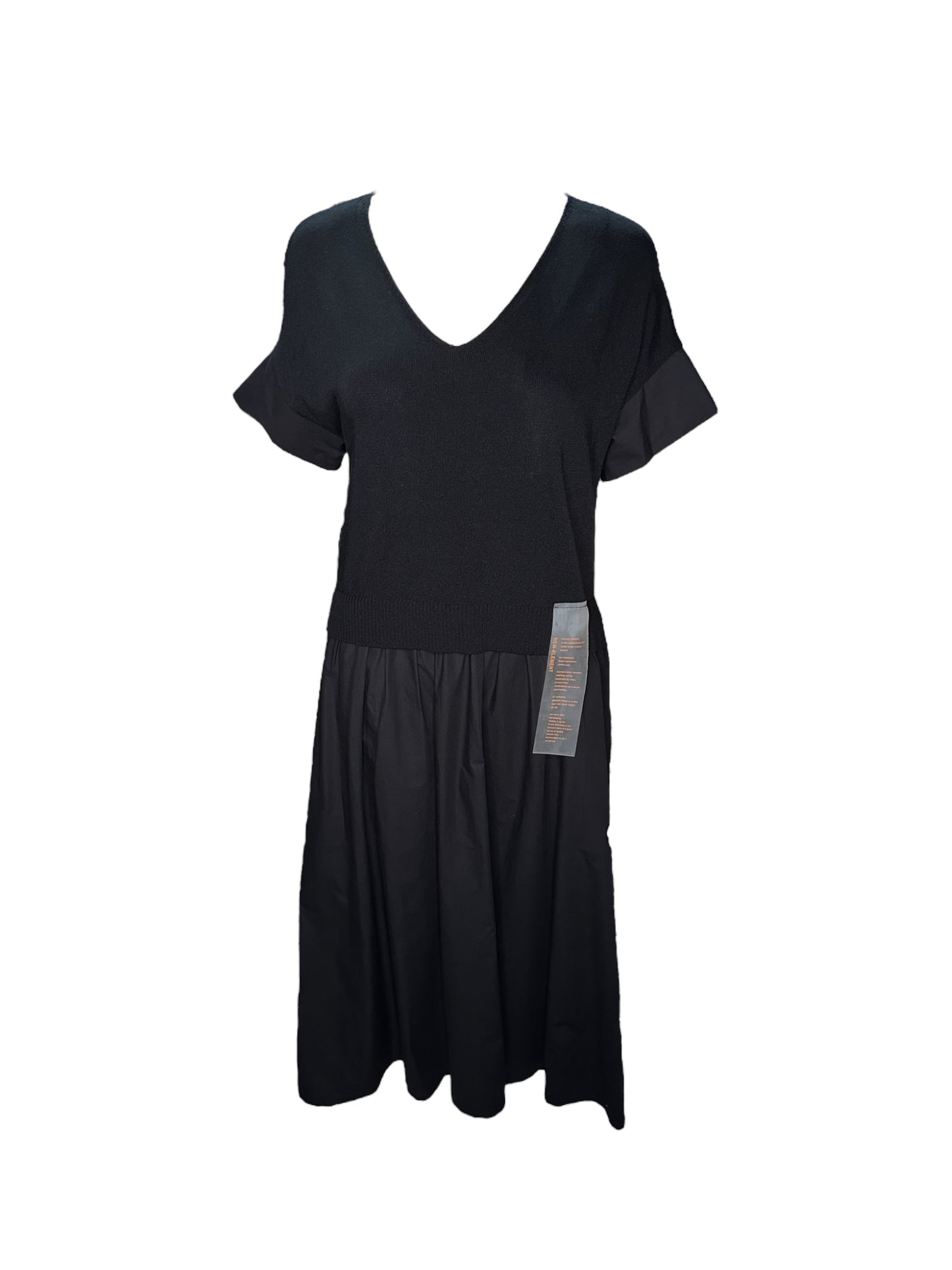 V-Neck Short Sleeve Knitwear Top Dress