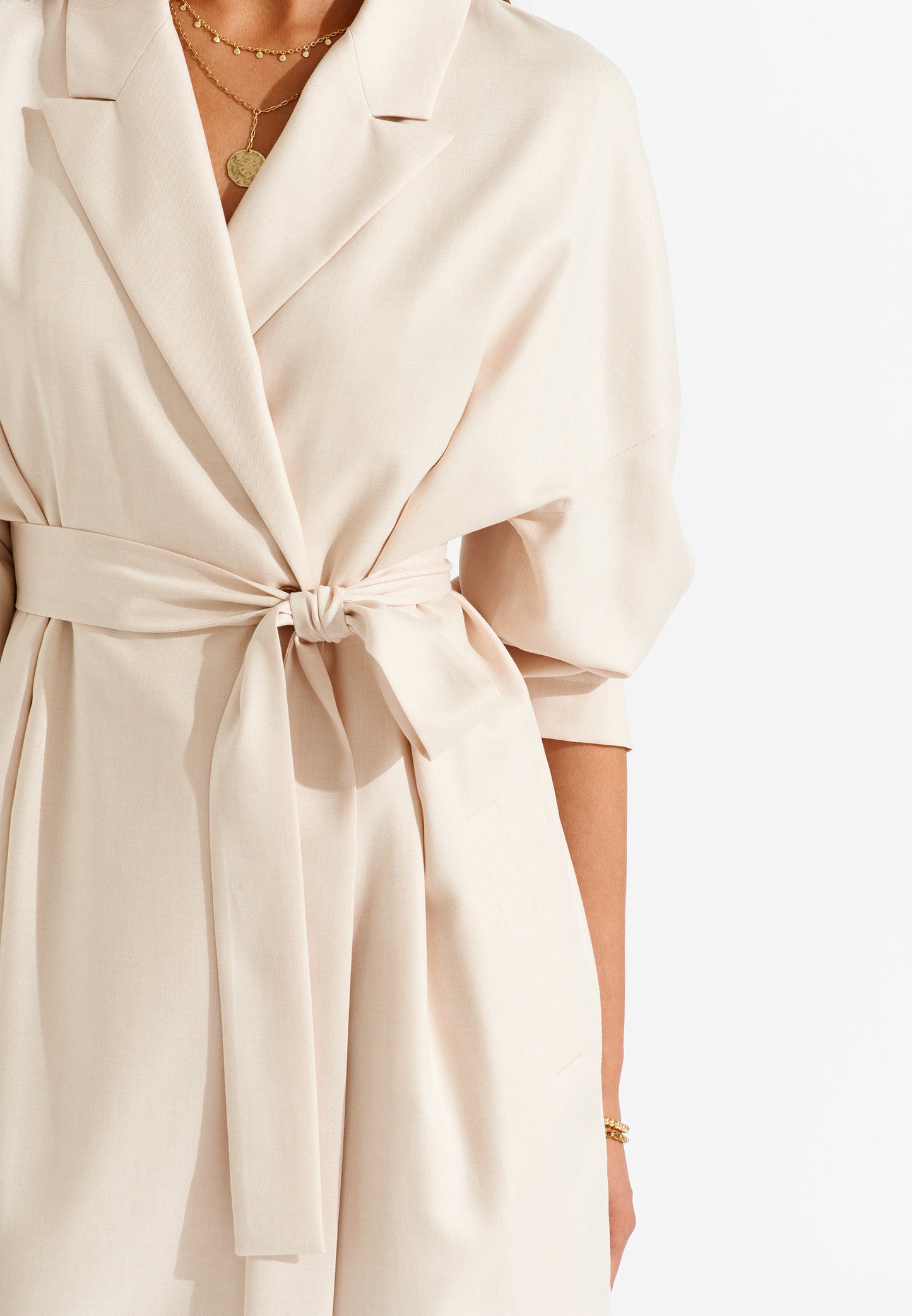Long And Lean Waist Strap Blazer