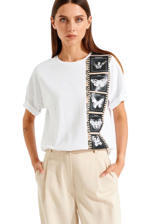 Kodak Film Butterflies Print T-Shirt