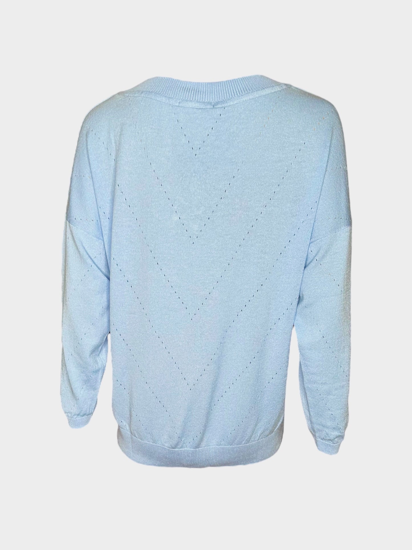 V-Neck Hole Detail Sweater