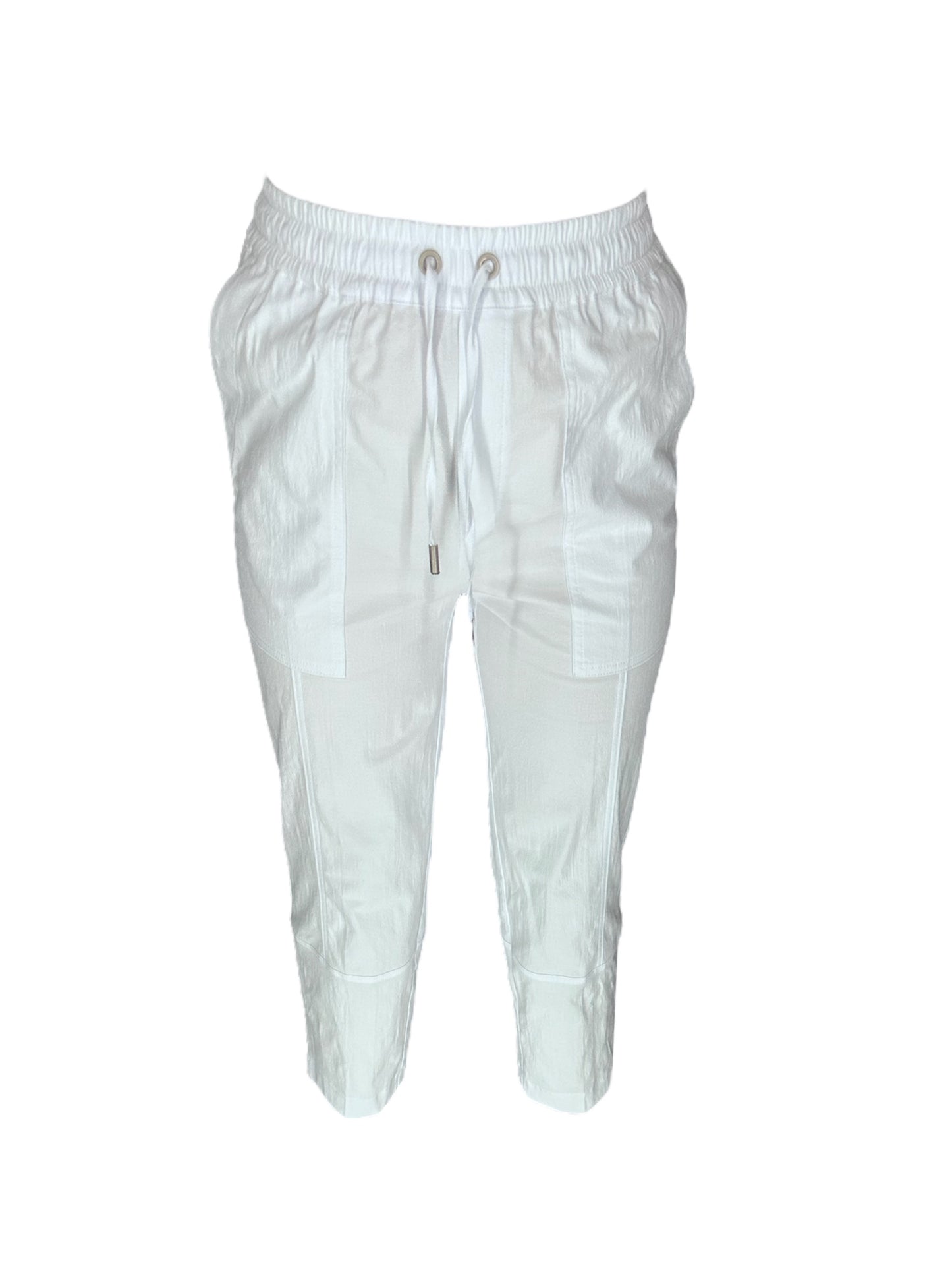 High Rise Elastic Waistband Cropped Pants