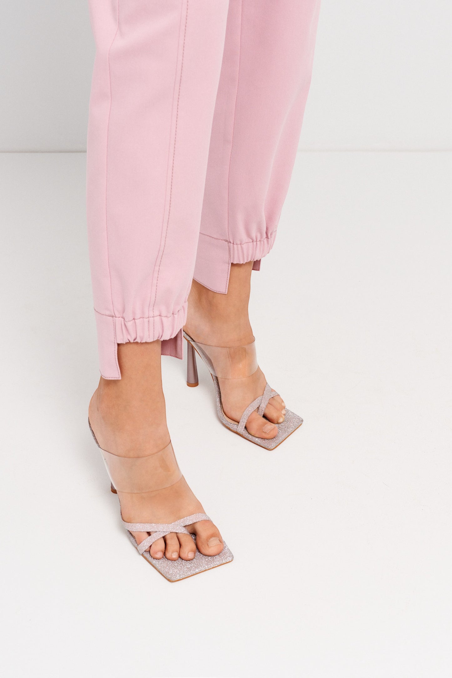 Elastic Cuff High Rise Jeans